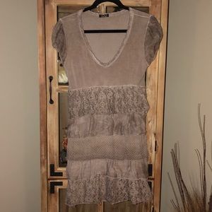 Lola Knee Length Lace Detail Dress